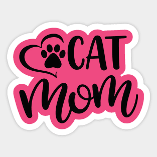 Forever Cat Mom Sticker